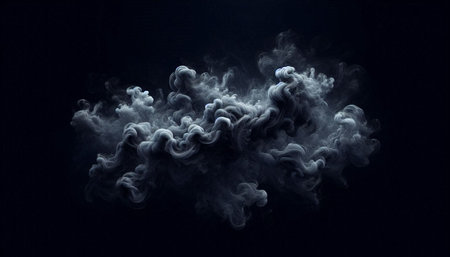 Abstract smoke moves on a black background. Design element. Abstract texture.