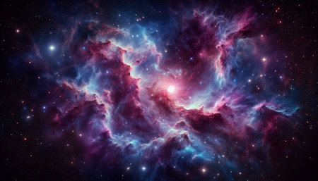 Planets and galaxy, science fiction wallpaper. Beauty of deep space.