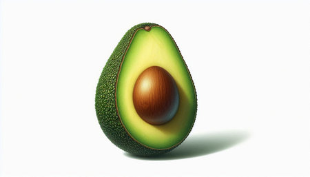 Avocado isolated on white background. 3D illustration. High resolution.