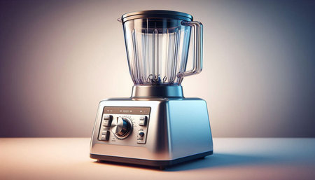 Modern electric blender on a light background. 3d rendering toned image