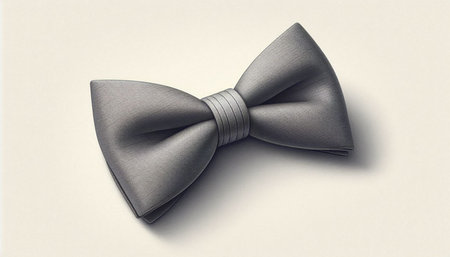Black bow tie isolated on white background. 3d render illustration.