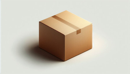 Cardboard box isolated on white background. 3d render illustration.
