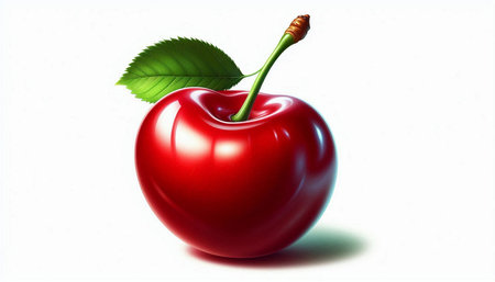 cherry isolated on a white background. 3d render. illustration