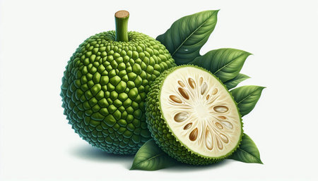 Bergamot fruit isolated on white background. 3d illustration