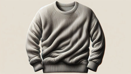 Male sweater isolated on a white background. 3D rendering. Mock up