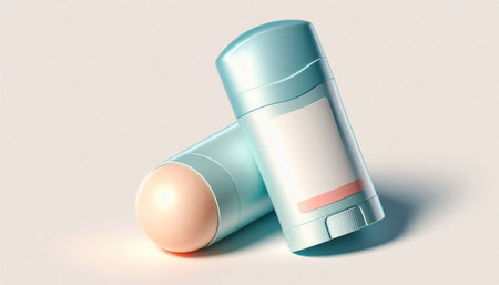 deodorant on a white background, 3d rendering. Computer digital drawing.
