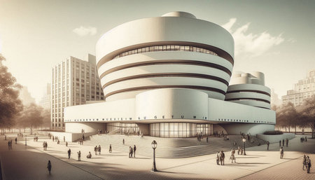 Modern architecture in Beijing, China. Architectural landscape. 3D rendering