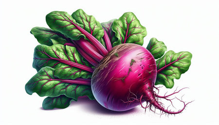 beetroot and beetroot isolated on white background. vector illustration