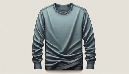Mockup of a sweatshirt with a long sleeves, front view
