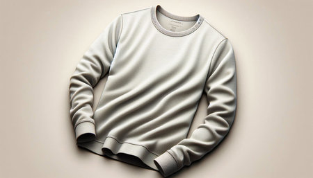 Blank white sports sweatshirt mockup, 3d rendering.