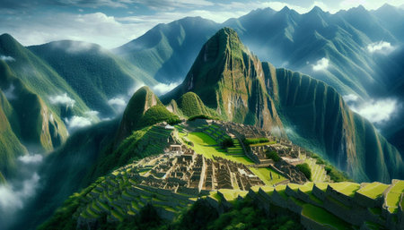 Machu Picchu panoramic view, Peru, South America