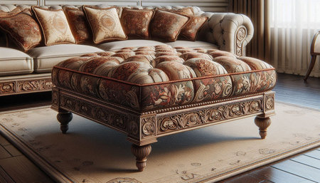 Luxury sofa with pillows in the interior of the room