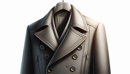 Men's coat on a white background. Clipping path included.