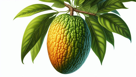 Kiwano fruit isolated on white background. 3D illustration.