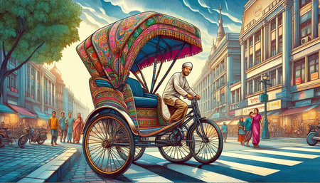 Rickshaw on the street in London, United Kingdom. Travel concept.