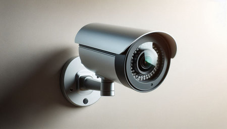 CCTV security camera or surveillance system on the wall in the office