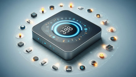 Cyber security concept with glowing alarm clock on blue background 3D rendering