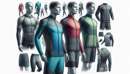 3d rendering of a group of male and female mannequins