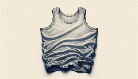 Blank sleeveless t-shirt mockup on white background