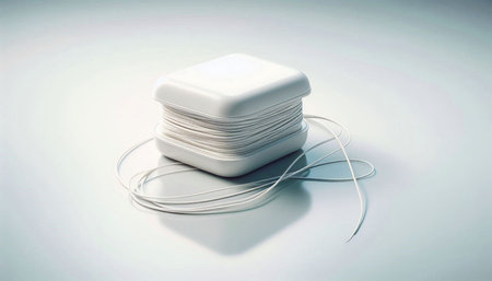 Power bank with cable on a white background. 3d illustration.