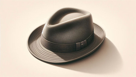 Men's hat on a white background. Top view. 3d rendering