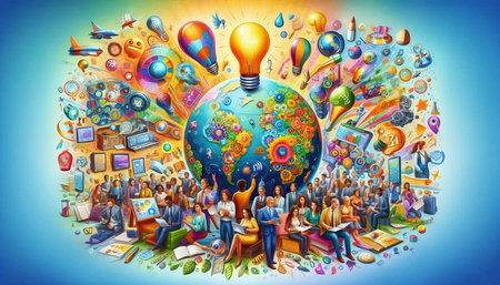 Global Business People Teamwork Creativity Imagination Inspiration Creativity Concept