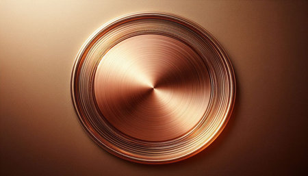copper metal background with some smooth lines in it (3d render)