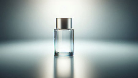 Perfume bottle mockup on white background. 3D rendering