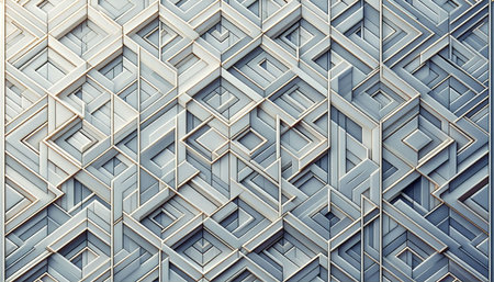 Geometric pattern on the facade of a building. Abstract background.