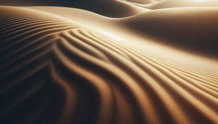 Abstract background of sand dunes. 3d render illustration with copy space