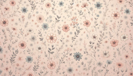 Seamless floral pattern in pastel colors. Textile background.