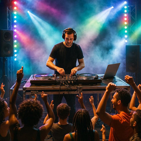 concert of French electro swing band Caravan Palace at venue Melkweg