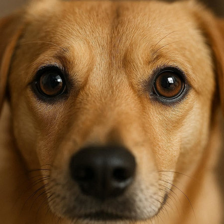 Close-up portrait of a purebred dog. Shallow DOF.