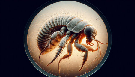 3d illustration of centipede in a petri dish.