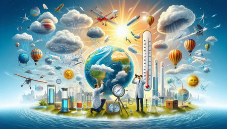 Global warming concept with thermometer and planet earth. 3D rendering