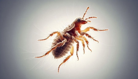 Image of a flea on a white background. Insect. Animal.