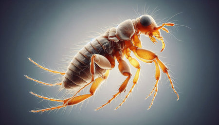 3d rendered illustration of a centipede or flea.
