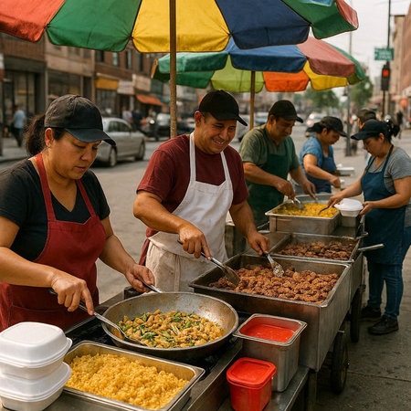 Street food vendor in Chinatown Bangkok, Thailand