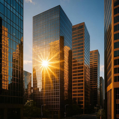 Modern skyscrapers in Chicago, Illinois, United States of America.