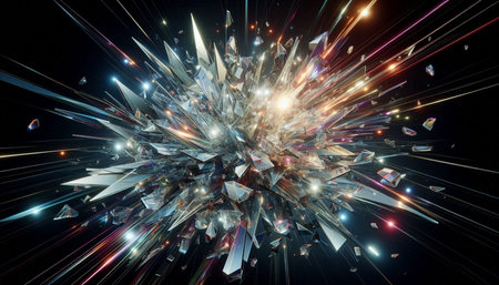 3d illustration of abstract geometric composition,digital artwork for creative graphic design