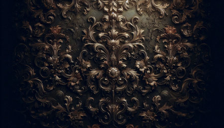 Vintage background with baroque ornaments and decorative elements