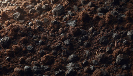 Coffee powder texture background. Close up of ground coffee.