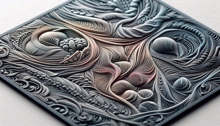 Detail of a decorative metal panel with a pattern. Abstract background