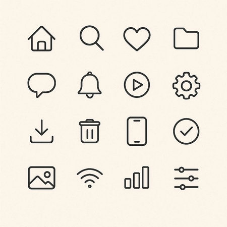 Simple Set of Internet Related Vector Icons. Contains such Icons as Smartphone, Internet, Download and more.