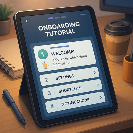 Online communication concept on digital tablet. All screen graphics are made up.