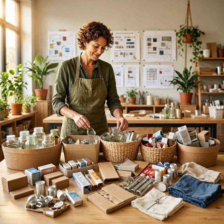 Courier in a small business. Cropped shot of a caucasian woman working in a small business.