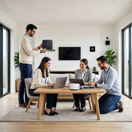 Group of business people working together in a modern office. Businessmen and businesswomen working together in a modern office.