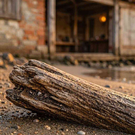 Driftwood on the beach of a small town in South Australia