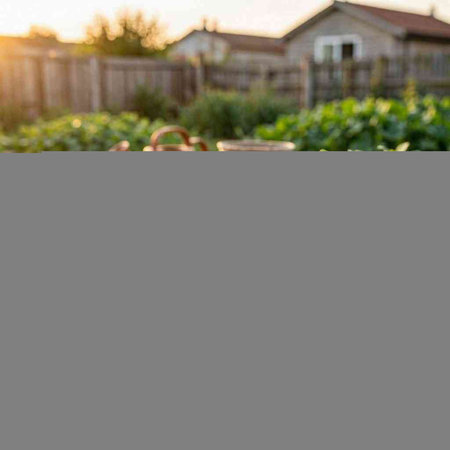 Sunset in the garden. Selective focus. Blurred background.