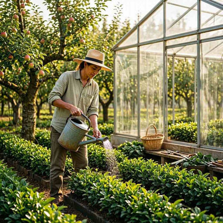 Small succulent plants in pots on the windowsill. Home gardening concept.